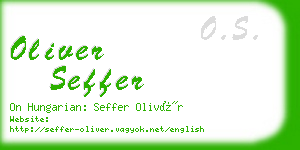 oliver seffer business card